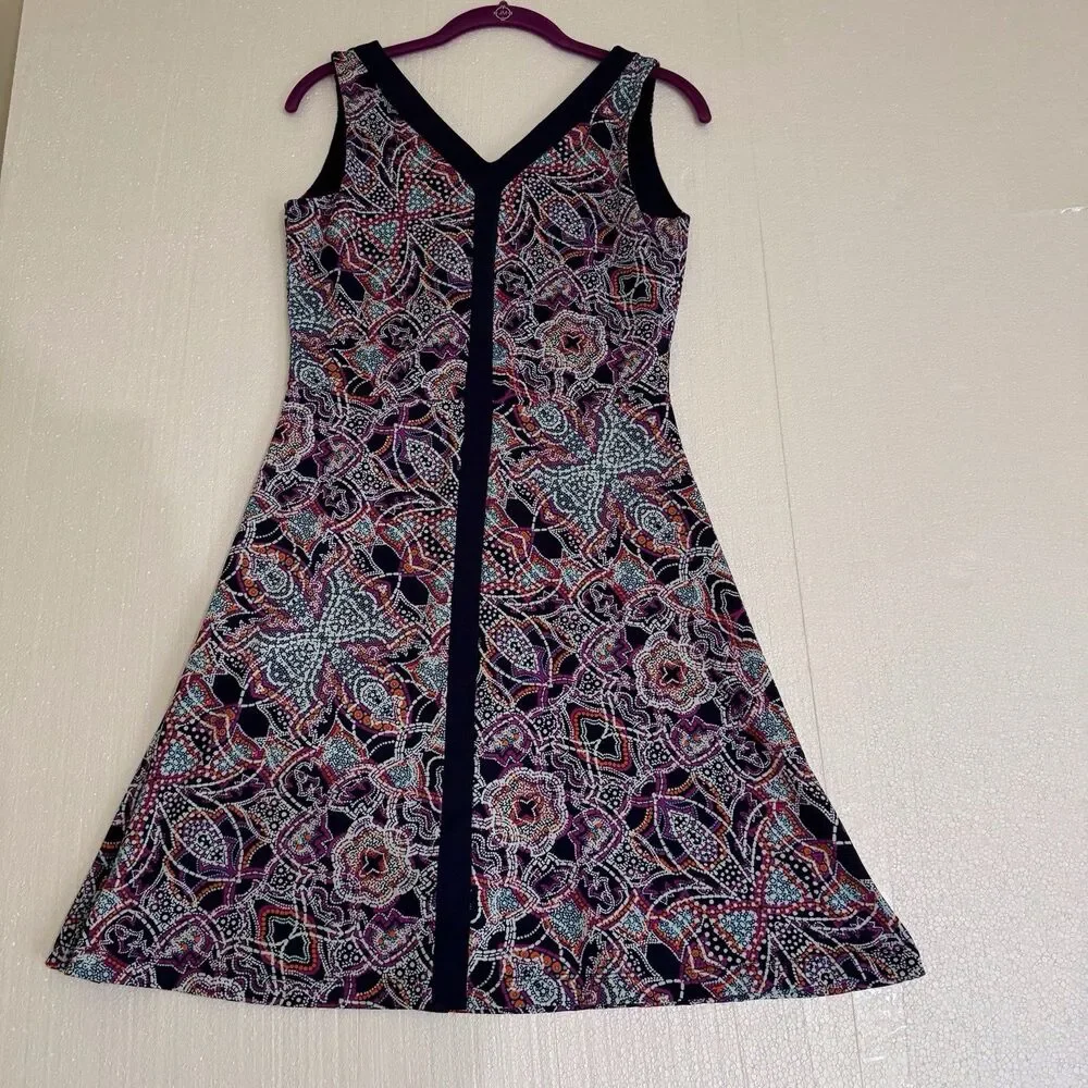 Title‎ Nine Dress S  Golf Athleisure Blue/Purple Paisley Stretch Pickleball - Picture 10 of 12